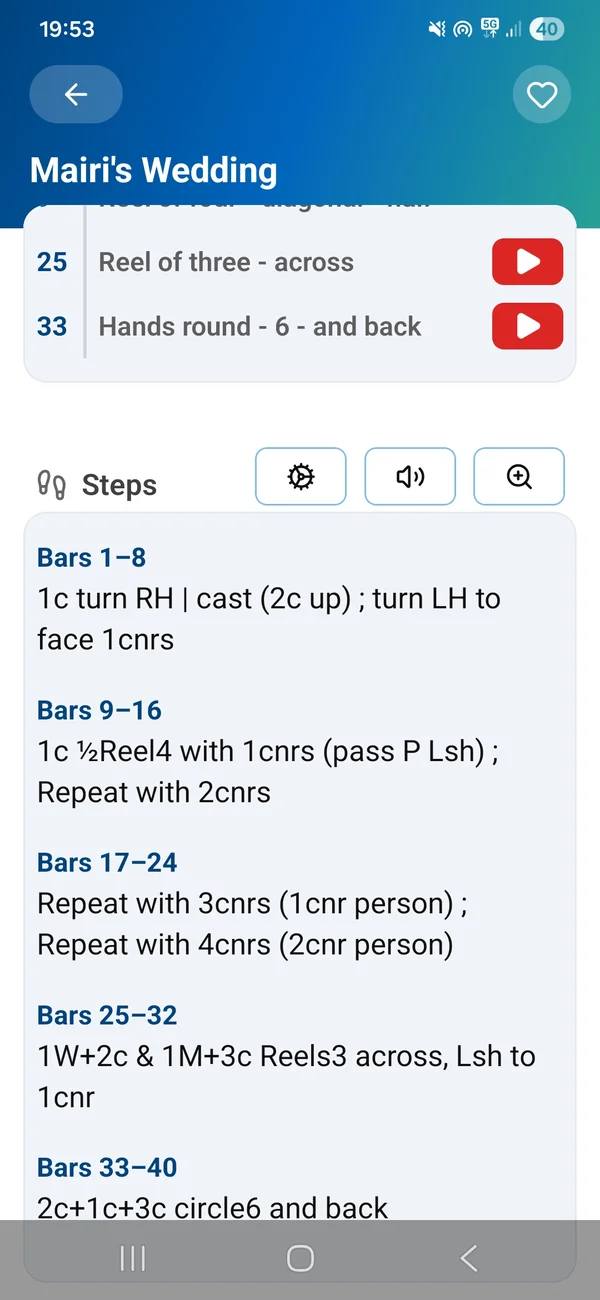 Step-by-step dance instructions
