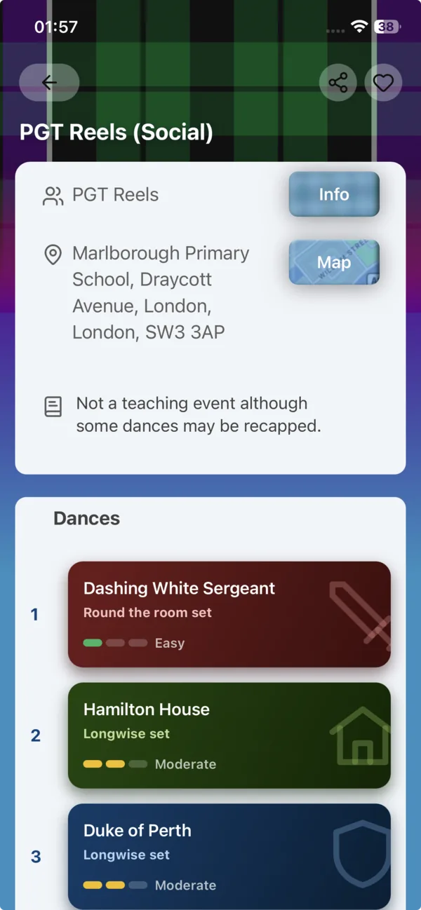 Reeling event details