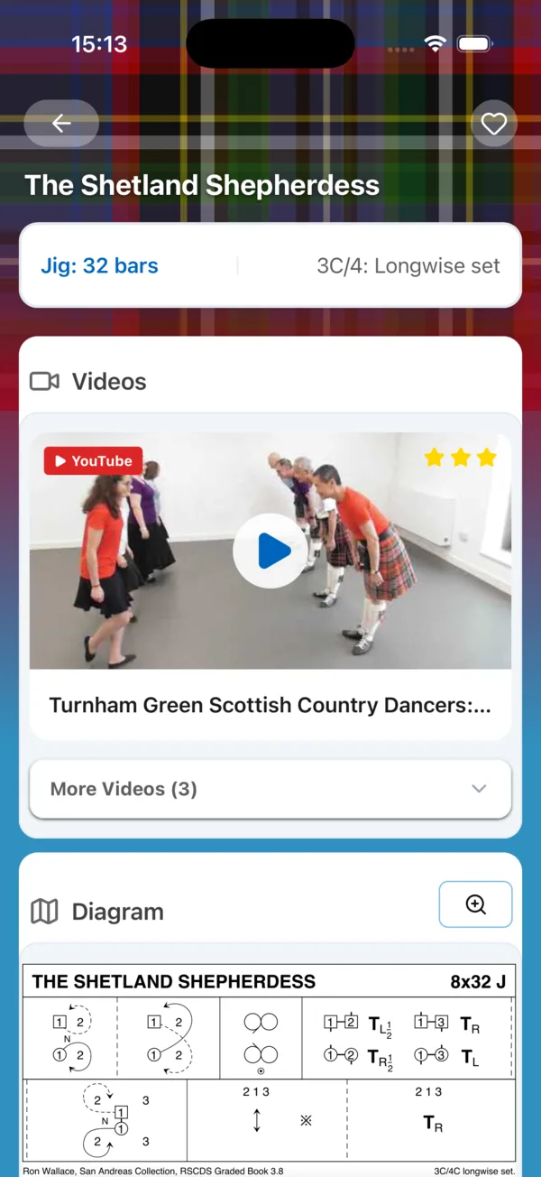 Dance tutorial page